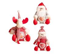 Sacs de bonbons pour Noël - 3 pièces Santa Snowman Elk Goodie Sacheses pour friandises de vacances, sacs de faveur d'hiver pour collations, biscuits, les chocolats, le pop-corn, le cadeau