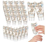 Sacubee Paquete de 25 cremas de manos con texto en inglés "We Can Bearly Wait" para baby shower, regalos de oso a granel, regalos de baby shower para invitados, loción de manos de tamaño de viaje para