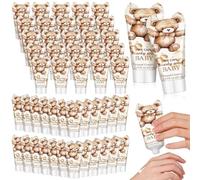 Sacubee Paquete de 50 cremas de manos con texto en inglés "We Can Bearly Wait" para baby shower, regalos de oso a granel, regalos de baby shower para invitados, loción de manos de tamaño de viaje para
