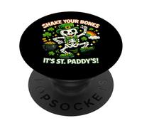 Sacude Tus Huesos su Leprechaun Esqueleto de San Patricio PopSockets PopGrip Adhesivo