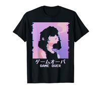 Sad Anime Girl Game Over Waifu Japanese Vaporwave Aesthetic Camiseta