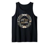 Sad Bug Summer Vintage Insecto Botánico Corona Arte Camiseta sin Mangas