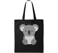 Sad Grey Coala Melancholic Artwork - Bolsa de algodón ecológico natural, color negro, Black, Talla única