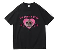 Sad Hamster Im Just A Girl T Shirts Black S