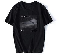 Sad Retro Anime Crying Eyes Vaporwave Summer Style Aesthetic Anime Japan Retro 90S Vaporwave Vintage T Shirt tee Shirt T-Shirt Black XXL