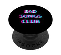 Sad Songs Club Dark Alt Indie Aesthetic Emotional Depressing PopSockets PopGrip Adhesivo