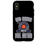Sad Songs Make Me Feel Better Music Mood Therapy Carcasa para iPhone X/XS