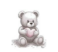 Sad Teddy Bear Valentine's Journaling Notebook