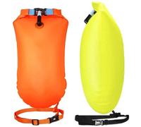 SADAHALU Bolsa seca impermeable de 20 L, flotador de boya de natación, bolsa de burbujas inflable, visible con espacio de almacenamiento y cinturón ajustable, ligero para natación, entrenamiento