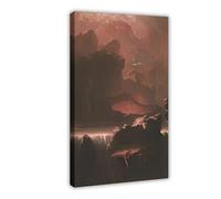 Sadak in Search of The Waters of Oblivion - John Martin 1812 - Póster artístico en lienzo y arte de pared, marco moderno para decoración de dormitorio familiar, 30,5 x 45,7 cm