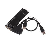 Saddgo Adaptador SATA de 6.3 cm 6Gb/s 3.0 para ranura SSD 2012 A1466 A1465 A1398 A1425 convertidor de 7+17 pines a 22 pines con cable USB ABS