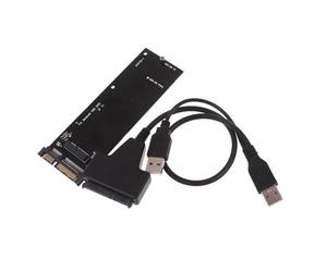 Saddgo Adaptador SATA de 6.3 cm 6Gb/s 3.0 para ranura SSD 2012 A1466 A1465 A1398 A1425 convertidor de 7+17 pines a 22 pines con cable USB ABS