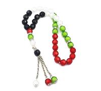 Saddgo Cuentas acrílicas de 10 mm, 33 cuentas de oración con rosario, cuentas de oración islámica, cuentas de oración Tasbiha, regalo de cumpleaños, cuentas acrílicas de colores