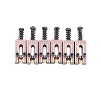 Saddle for Electric Guitar, Guitar Saddle, Bridge Roller Saddles 6pcs Roller Saddles para Guitarra Eléctrica 4 Colores (cobre rojo)