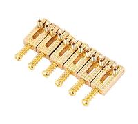 Saddle for Electric Guitar, Guitar Saddle, Bridge Roller Saddles 6pcs Roller Saddles para Guitarra Eléctrica 4 Colores (GOLD)