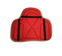 Saddle Pad Comfortable Horse Riding Equipment Shock Absorbing With Fixing Strap PU Leather Pads 55cmx45cm para Caballo(Red)