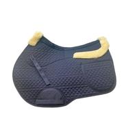 Saddle Pad With Anti-Skid Shock Absorption Design Thickened Fluff Sweat Food Steamer Pocket For Horse Riding Supplies para Caballo(Dark blue)
