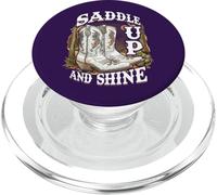 Saddle Up and Shine Vintage Cowgirl Country Cowgirl Botas PopSockets PopGrip para MagSafe