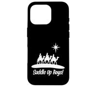 Saddle Up Boys Nacimiento de Jesús Tres Wisemen Cowboy Theme Carcasa para iPhone 16 Pro