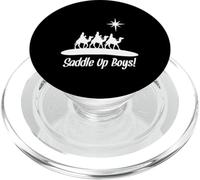 Saddle Up Boys Nacimiento de Jesús Tres Wisemen Cowboy Theme PopSockets PopGrip para MagSafe