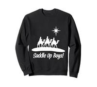 Saddle Up Boys Nacimiento de Jesús Tres Wisemen Cowboy Theme Sudadera