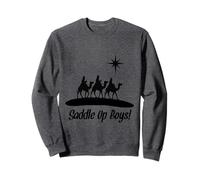Saddle Up Boys Nacimiento de Jesús Tres Wisemen Cowboy Theme Sudadera