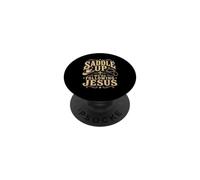 Saddle Up Estaban siguiendo a Jesús Fe Biblia Escritura Dios PopSockets PopGrip Adhesivo