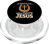 Saddle Up Estaban siguiendo a Jesús Fe Biblia Escritura Dios PopSockets PopGrip para MagSafe