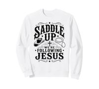 Saddle Up Estaban siguiendo a Jesús Fe Biblia Escritura Dios Sudadera