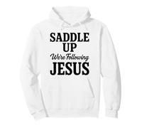 Saddle Up Estaban siguiendo a Jesús Fe Escritura Cristiana Dios Sudadera con Capucha