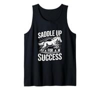 Saddle Up For Success Horse Rider Diseño inspirador Camiseta sin Mangas
