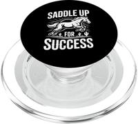 Saddle Up For Success Horse Rider Diseño inspirador PopSockets PopGrip para MagSafe