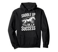 Saddle Up For Success Horse Rider Diseño inspirador Sudadera con Capucha