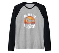 Saddle Up For Success Horse Trainer Spirit Camiseta Manga Raglan