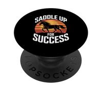 Saddle Up For Success Horse Trainer Spirit PopSockets PopGrip Adhesivo