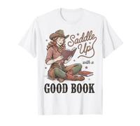 Saddle Up with A Good Book Western Reading Camiseta