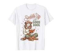 Saddle Up with A Good Book Western Reading Camiseta