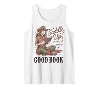 Saddle Up with A Good Book Western Reading Camiseta sin Mangas