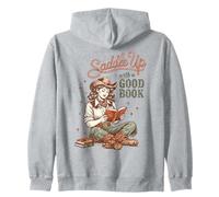 Saddle Up with A Good Book Western Reading Sudadera con Capucha