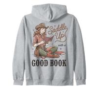 Saddle Up with A Good Book Western Reading Sudadera con Capucha