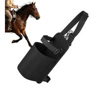 Saddle Water Bottle Holder For Horses - Insulated Nylon Drink Carrier with Accessory Pocket | Adjustable Strap Pony Tack For English & Western Saddles, Trail Riding