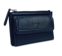 SADDLER Cartera de cuero triple RFID con monedero, varios colores | El forro floral y las cremalleras de metal YKK añaden detalles refinados, protegiendo las tarjetas de escaneo digital no