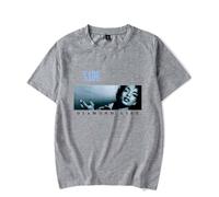 Sade Diamond Life Camiseta, Fanáticos De La Música Estampada Moderna Ligera De Manga Corta para Uso Diario Deportiva Unisex,Gris,M