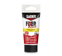 SADER FIXER Sin perforar Acabado Interior - Sellador de pegamento acrílico, toma rápido, mantenimiento fuerte, rellena las irregularidades hasta 5 mm, se puede pintar, beige, tubo de 70 g