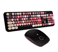 SADES - Juego de Teclado y ratón inalámbricos, conectividad fiable de 2,4 GHz para PC, portátil, Smart TV y más (Negro Colorido)