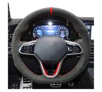 SADHADAH Cubierta Volante Gamuza Antideslizante Trenzada para VW para Atlas para Golf 8 para Mk8 para Jetta para Sharan para Passat B9 para Tiguan Cubierta Volante Coche(Style B)