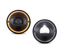 SADHADAH Faro Principal Para Jeep Para Wrangler 2007-2017 Faros LED Para Automóvil Conjunto Delanteros DRL Señal Giro Plug And Play Luz Delantero(Black version RHD)