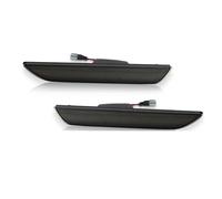 SADHADAH Luces de posición Para Ford Para Mustang 2015-2023 Rojo Blanco Luz Posición Lateral Trasera Luces Conducción Estacionamiento Lámparas 12V Intermitente lateral(Smoked Lens white)