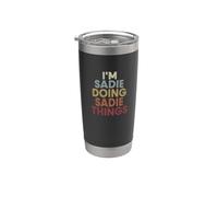 Sadie Name Sadie Personalized Name First Given Vaso térmico de acero inoxidable de doble pared