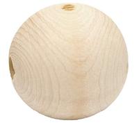 Sadingo 20 cuentas de madera de 3 cm para enhebrar con agujero grande, natural, sin barnizar para manualidades y pintar
